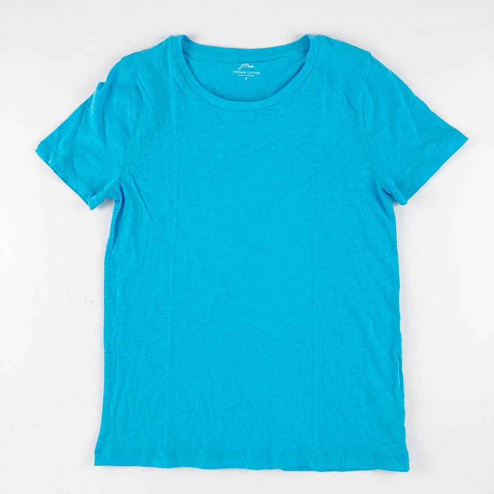 J. Crew Vintage Cotton Blue Crewneck T-Shirt Small L2225 NWT